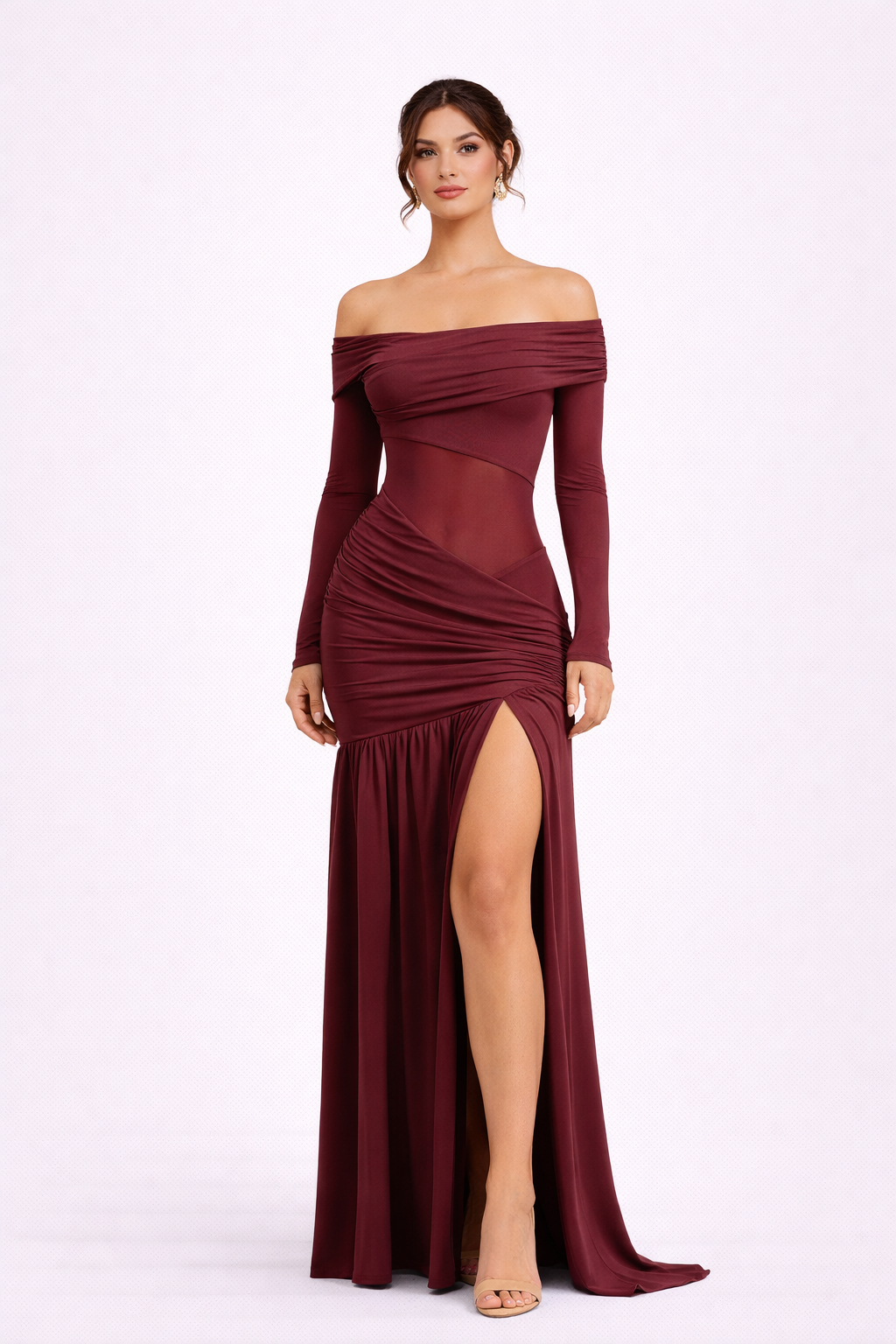 Celeste Maxi – Burgundy
