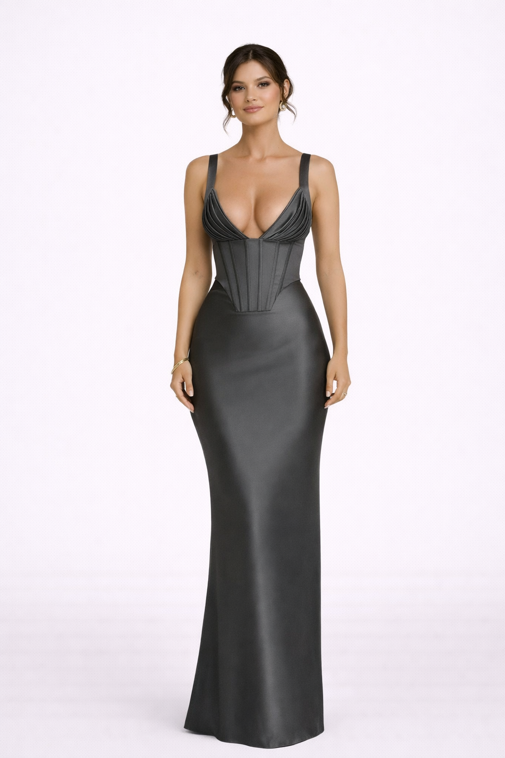 Corset Maxi – Charcoal Grey