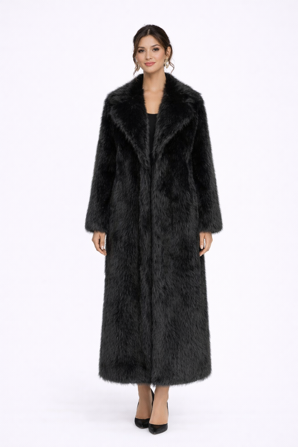 Velisse Faux Coat – Black