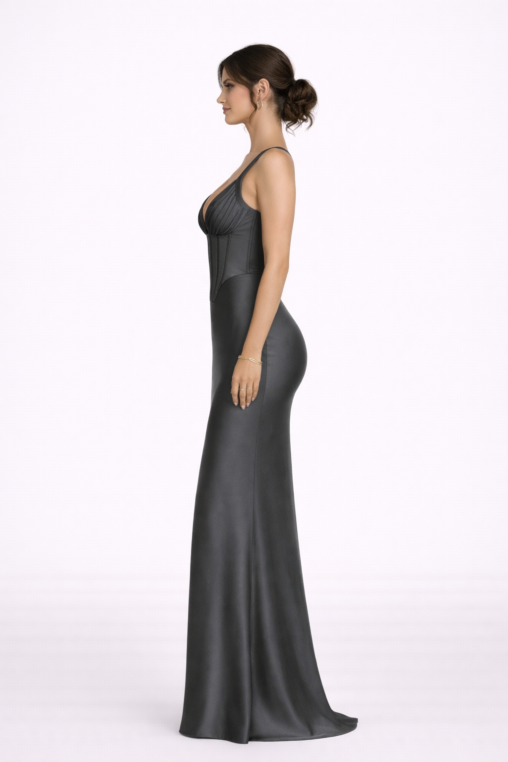 Corset Maxi – Charcoal Grey