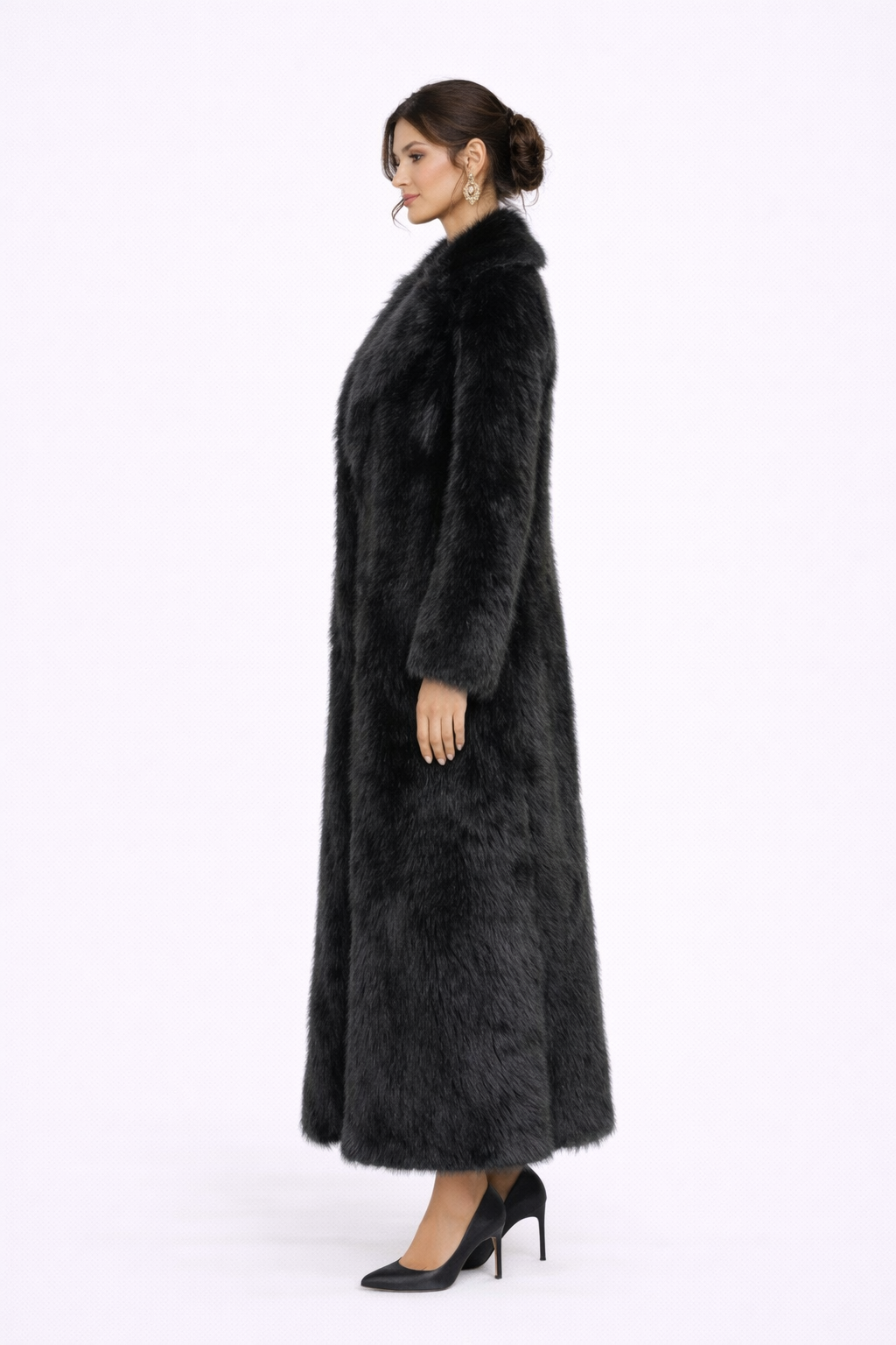 Velisse Faux Coat – Black